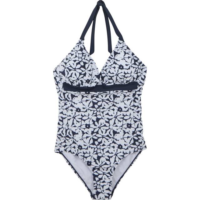 (18 UK, Navy/White) Regatta Womens/Ladies Flavia II Large Floral One Piece Swimsuit