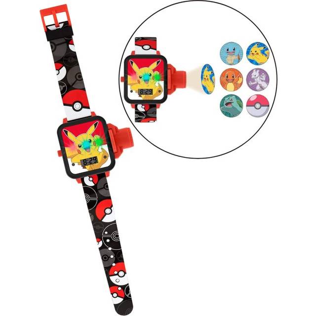 Accutime Pokemon LCD digitalt armbandsur med projektor med 6 motiv