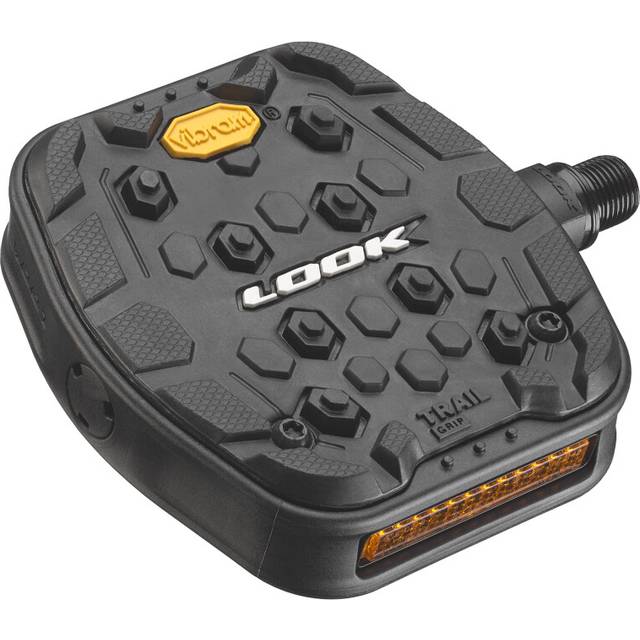 LOOK Cycle - Geo Trail Grip Bicycle Pedals - Flat Pedals - Reliability, Comfort and Durability - Slip-Proof Safety - Innovative Activ Grip Rubber -