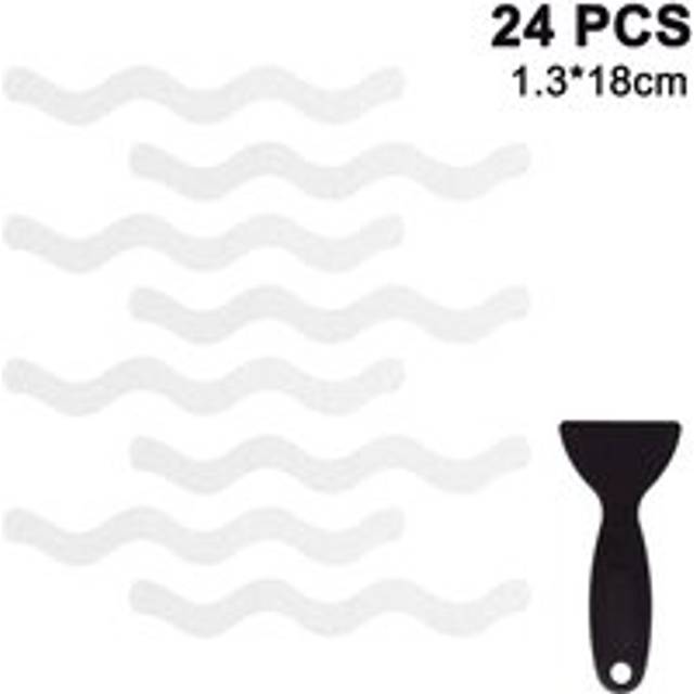 24 Pack Anti-Slip s Shape Bathtub Stickers, Anti-Slip Strips, Safety Shower Treads for Shower, Bathtub, Steps, Heavy Duty Adhesive Floor Applications