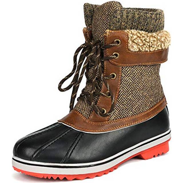 DREAM PAIRS Womens Monte_01 Brown Mid calf WaterProof Winter Snow Boot