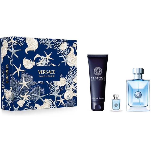 Versace Pour Homme Gift Set 100ml Eau De Toilette + 150ml Bath & Shower Gel + 5ml Eau De Toilette