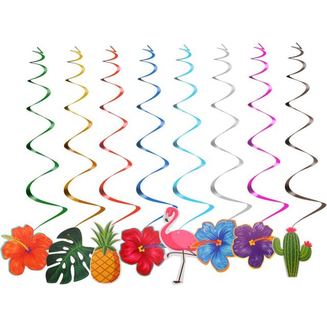 Party Decorations Hawaiian Pendant Swirls Hanging Easy to Carry and Store for Party Banner