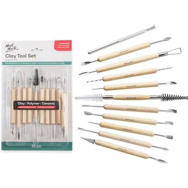 Modelling Tools Set - 11 Sculpting Tools in Different Sizes and Shapes - Ideal for Working with Clay, Polymer, Ceramic and Much More - Perfect for
