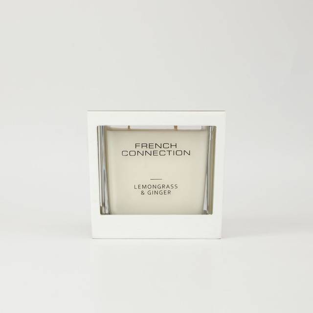 French Connection Wooden Collection Lemongrass & Ginger Candle 480g - 480 g