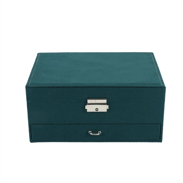 Jewelry Box Organizer, with Drawer Lock Women Display Case