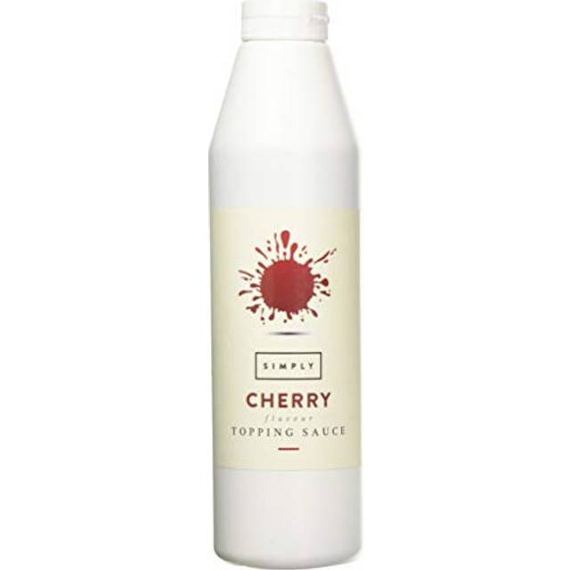 Simply Cherry Topping Sauce, Ready to Use Dessert Sauce for Ice Cream, Waffles, Pancakes, Coffee & Milkshakes (1 kg)