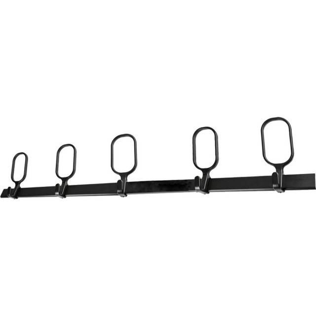 Magis - Birds on a Wire Coat Hanger - Haken schwarz lackiert/Gestell schwarz eloxiert/mit fünf Haken/100.5x20cm - hooks black lacquered (10.0 x 100.5 x 20.0cm)