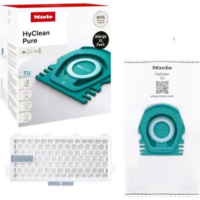 Miele HyClean XL Allergy Pure TU 8-Pack Vacuum Bags for Guard L1 S1 with SF-HA50