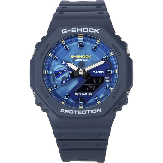 Casio G-Shock Analog Digital Bio-Based Resin Strap Blue Dial Quartz GA-2100AS-2A 200M Men&#39;s Watch