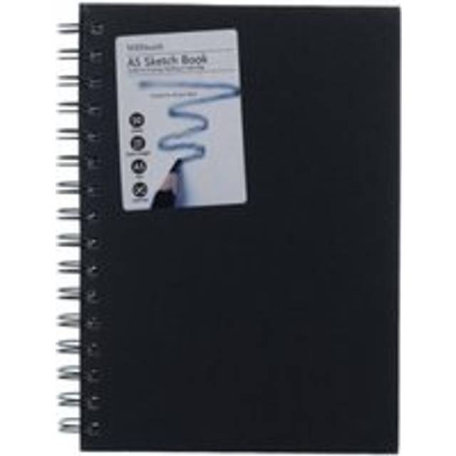 WHSmith Black A5 Sketch Book 50 Sheets