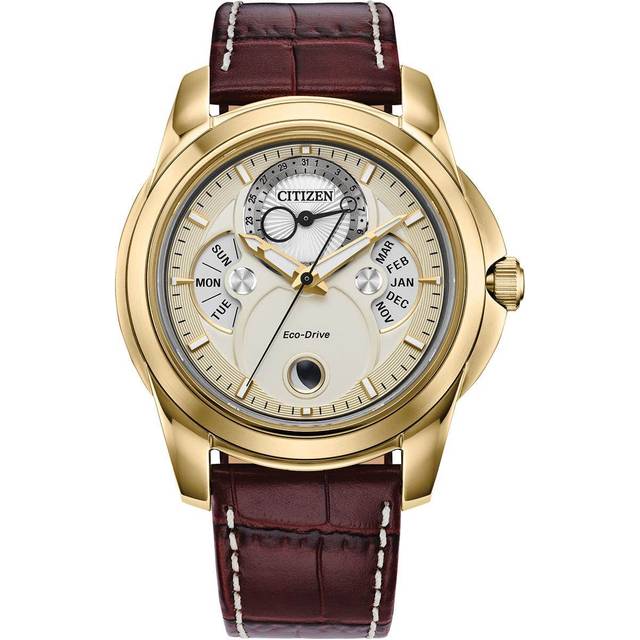 Citizen BU0082-06P Calendrier Moon Brown Leather Strap Watch - W38428