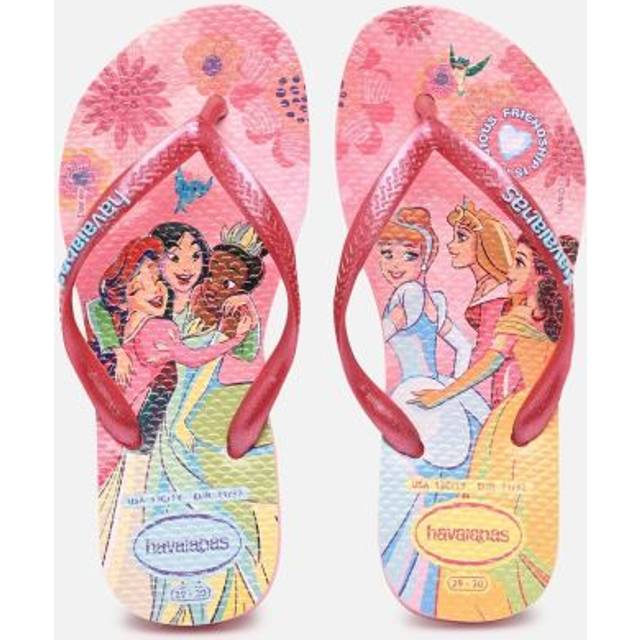 Kids Slim Princess Flip Flops - Rose Gold - 33/34 (1 to 2)