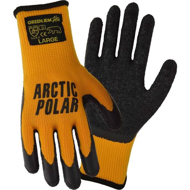 ARCTIC POLAR EXTRA WARM EXTRA GRIP WINTER WORKING GLOVE SIZE LARGE (10) YELLOW