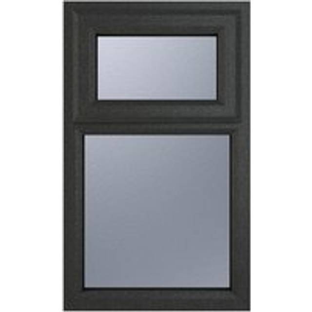 Crystal uPVC Double Glazed Window Top Hung Over Fixed Light Grey White Obscure Glass 610x1190mm - Crystal-Direct - 119 x 61 x 7cm