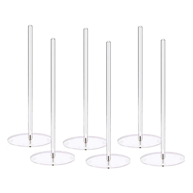 Donut Stand 6 Pack,Acrylic Bagel Stand,Donut Display for Dessert Table,Bagel Tower Birthday, Wedding