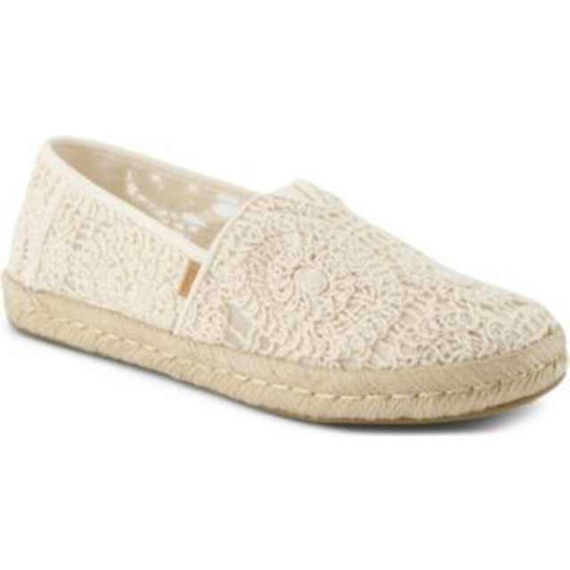 TOMS Alpargata Rope 2.0 Espadrille - Crochet Lace in Natural, Size 7