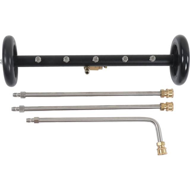 Pressure Washer Undercarriage Cleaner, 4000 psi, 2-in-1 Undercarriage Water Broom Surface Cleaner with 3 Extension Poles for Balcony and Patio, 5