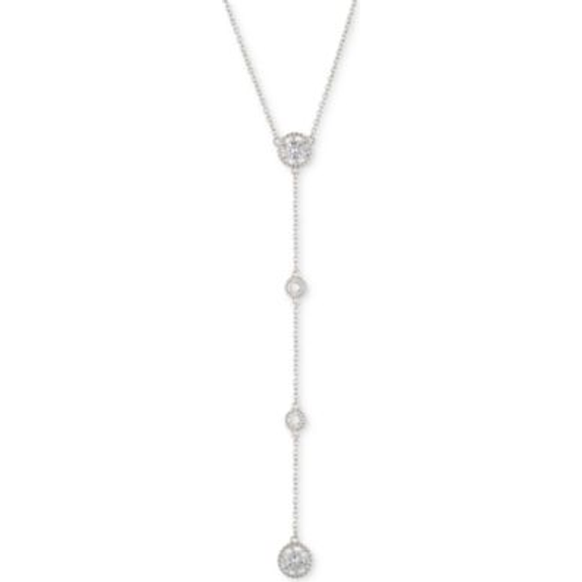 Lauren Ralph Lauren Sterling Silver & Crystal Y-Neck Pendant