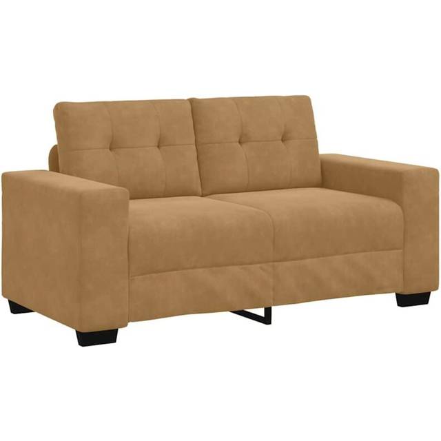 Loveseat soffa brun 120 cm sammet