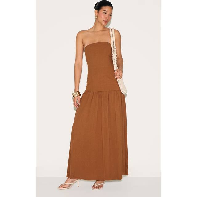 Chestnut Bandeau Long Line Maxi Dress, Chestnut - 16