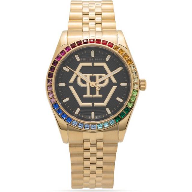 Philipp Plein - Date Superlative 38mm - women - glass/stainless steel - One Size - Black