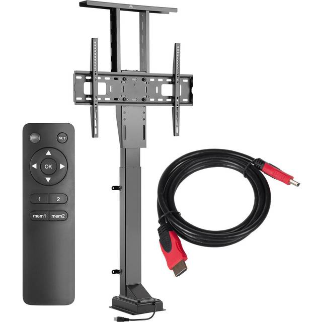 Electric ceiling-mounted tv 37-65" vesa 600x400 50kg remote control hdmi cable