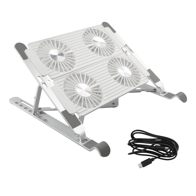 Laptop Cooler with Stand Carrying Folding Cooling Aluminum Model 4-Port Fan Air-Cooled
