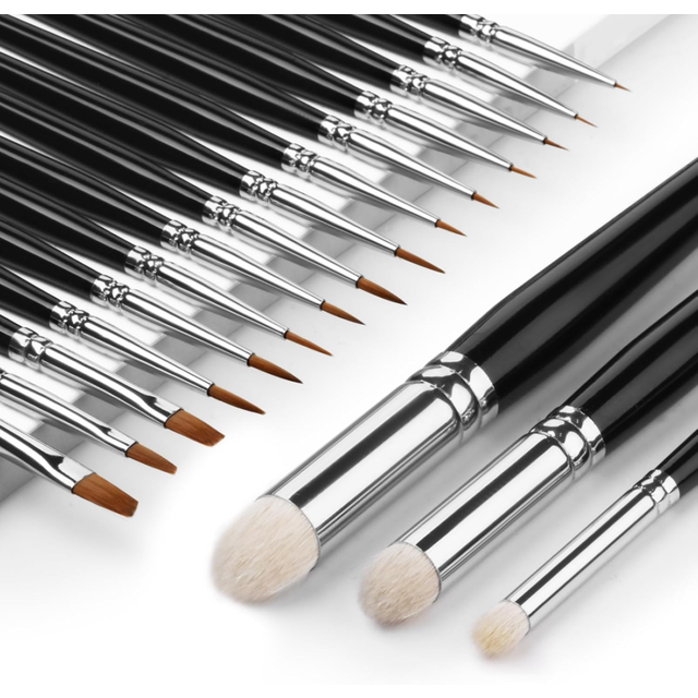Miniature paint brushes with drybrush set for miniature painting,18pcs fine deta