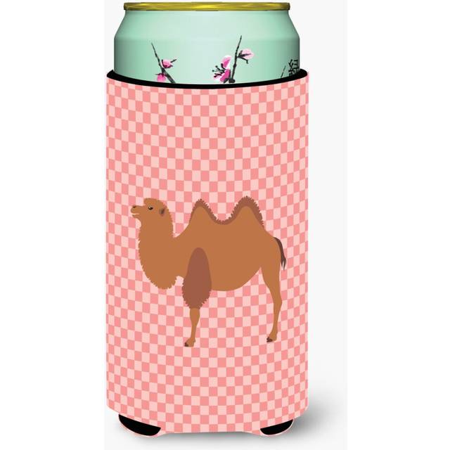 Caroline's Treasures Bactrian Camel Pink Check Decorative Can Hugger  Tall Boy  Multicolor