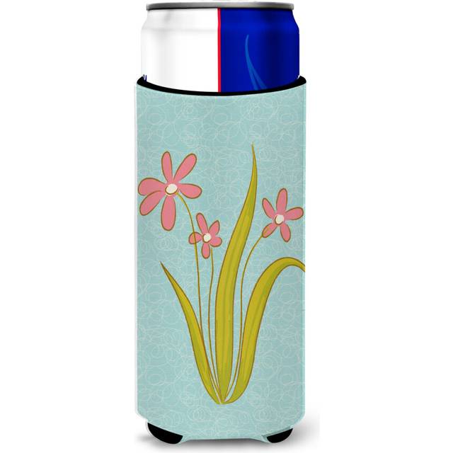 Caroline's Treasures Flowers Decorative Can Hugger  Slim  Multicolor