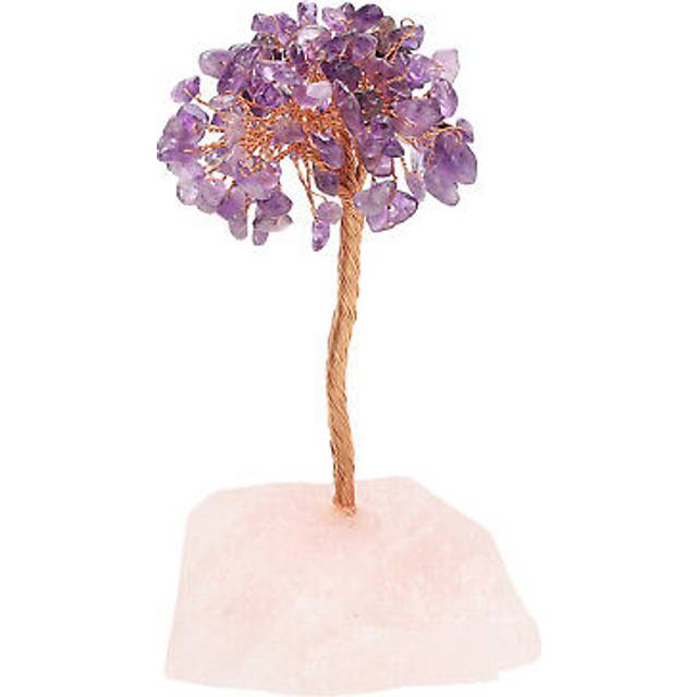 Crystal tree gifts for women handcrafted tree of life stones purple/red