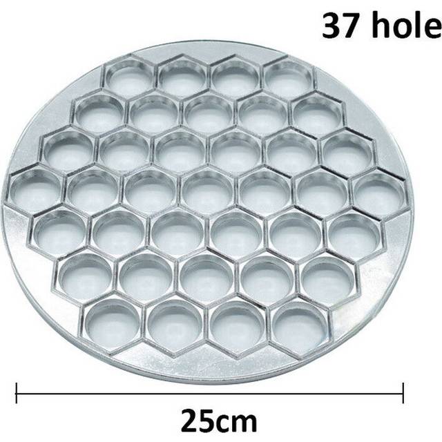 (Silver) Kitchen Dough Press Ravioli Making Mould Dumpling Mold Maker DIY Maker Dumpling Pelmeni Mold Pasta Form 37 Holes Kitchen Tools