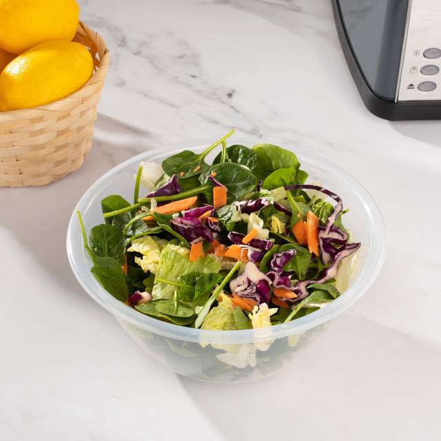 (Medium - 20cm) Clear Plastic Mixing Bowl for Baking, Salad, Cakes