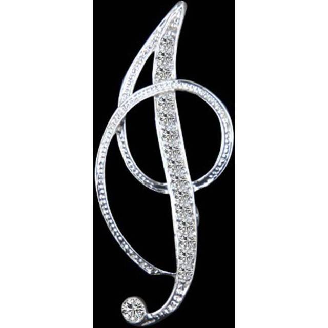(I) Gifts Rhinestone Letter Crystal Pins Jewelry Letter Alphabetical English Brooch Brooches