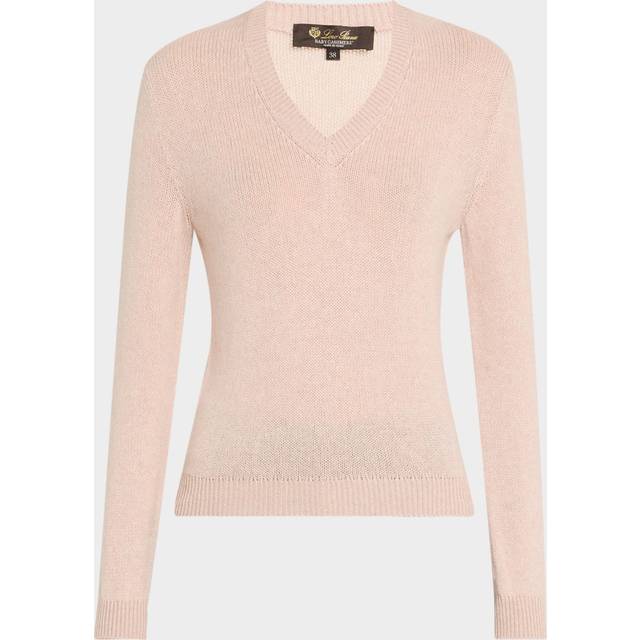 Fobello V-Neck GG 8 Baby Cashmere Sweater - SMOKE BUSH MELA - 44 IT (8 US)