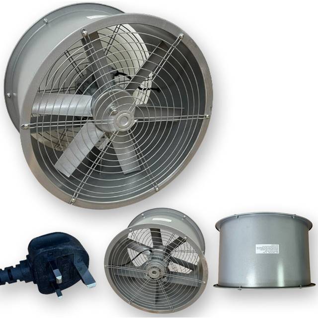 "(16"" Inches 400mm) Powerful Commercial Axial Metal Canopy Extractor Exhaust Duct Fan 12"" 16"" 18"" 20"""