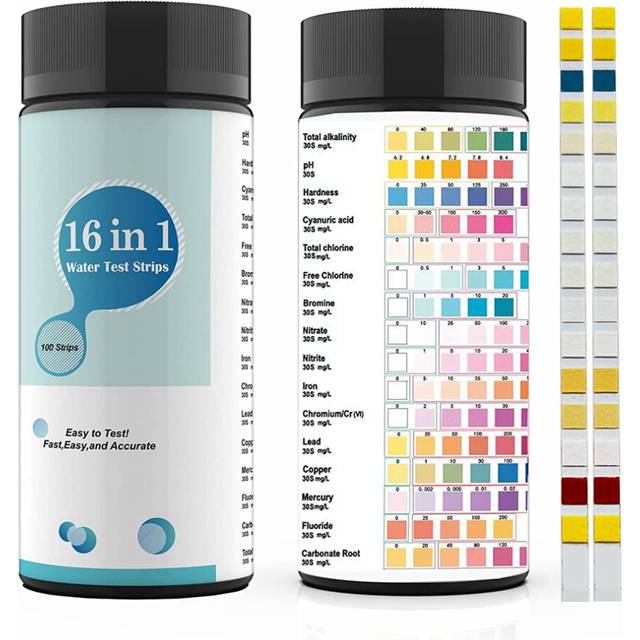 16 in 1 Water Test Kits,100PCS Drinking Water Testing Strips