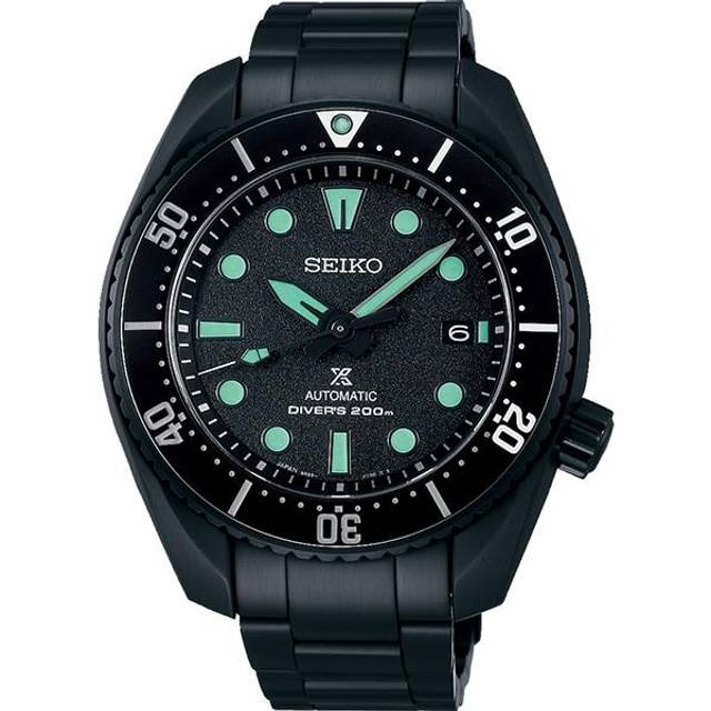 Seiko SBDC193 (PROSPEX DIVER SCUBA The Black Series Model Mechanical Men's Metal Band) Round Watch
