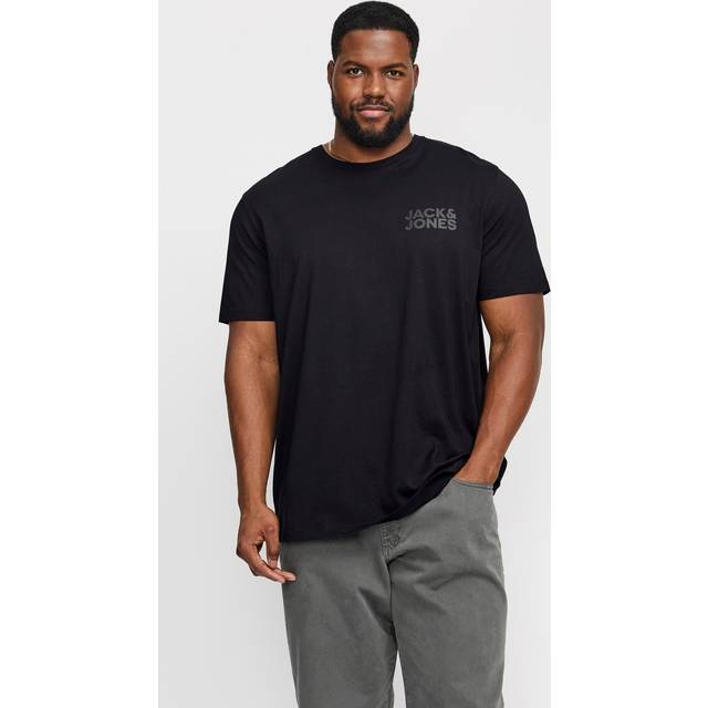 Round neck T-shirt Jack & Jones Corp Logo Pls - Noir - 7XL