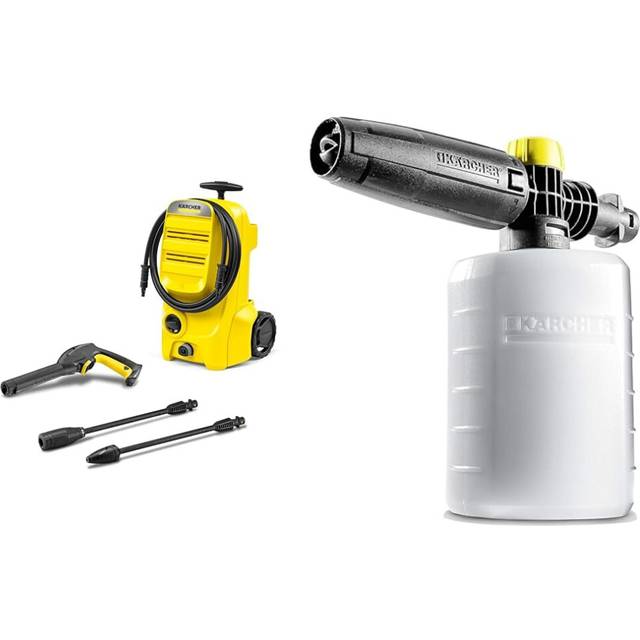 Bundle of K?rcher K 3 Classic Pressure Washer + K?rcher FJ6 Foam Nozzle - Pressure Washer Accessory,Multi,0.6L