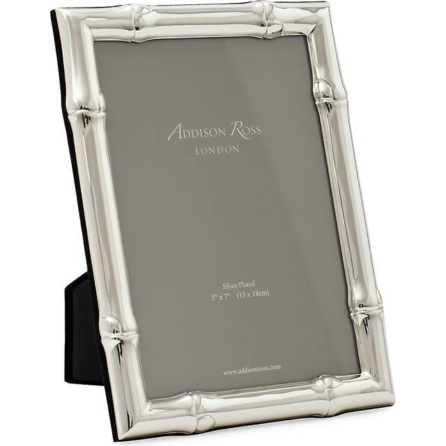 Wide Bamboo Silver Plated Photo Frame