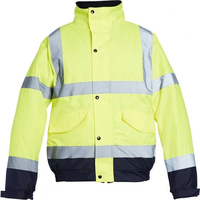 Blackrock Hi Vis Two Tone Bomber Jacket Coat 80025 Yellow/Navy 3XL Col