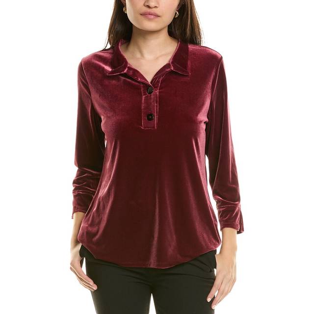 Jones New York Velour Collared Shirt