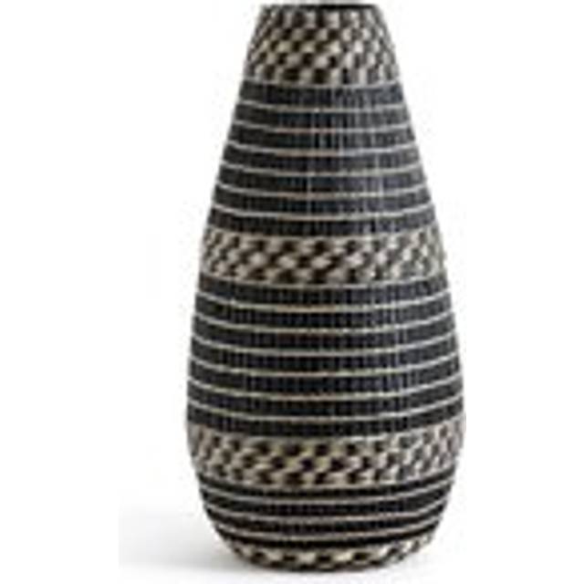 Plooming 53cm High Decorative Bamboo Vase - natural/black - ONE SIZE