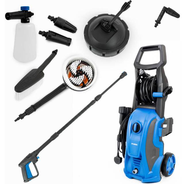 Hyundai 150Bar / 2175psi Electric Pressure Washer, 7.5L/min, 2000W Powerful Motor with Hose & Attachments | HYW2000E