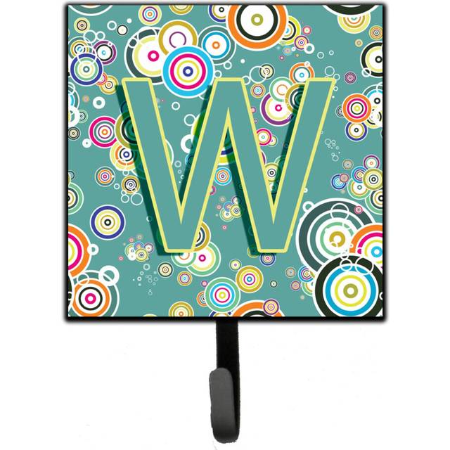 """""Caroline's Treasures CJ2015-WSH4 Letter W Circle Teal Initial Alphabet Leash or Key Holder  Small  Multicolor"""""