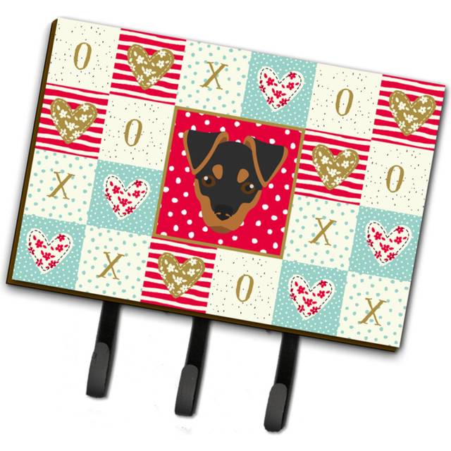 """""Caroline's Treasures Japanese Terrier Love Leash or Key Holder hooks  Multicolor"""""