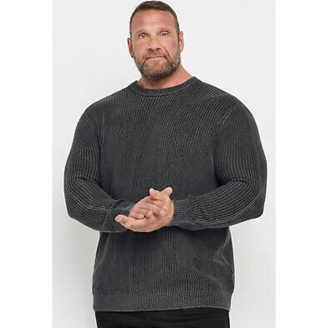 Acid Wash Jumper - Charcoal - L