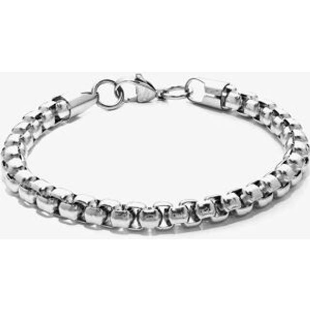 Polished Steel Belcher Bracelet USS-727S8.5L7.0 - Silver - 21.5cm